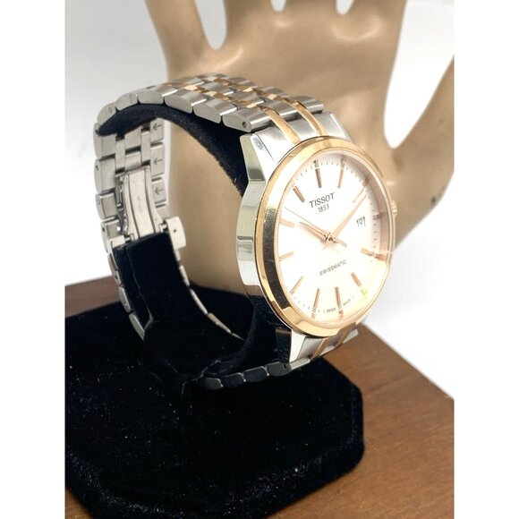 Tissot Swissmatic Men's Watch Swiss Automatic Rose Gold Silver T1294072203100 - Picture 14 of 14